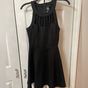 BLACK Cocktail Dress Trixxi Sleeveless Size 7 Fit & Flare Skater